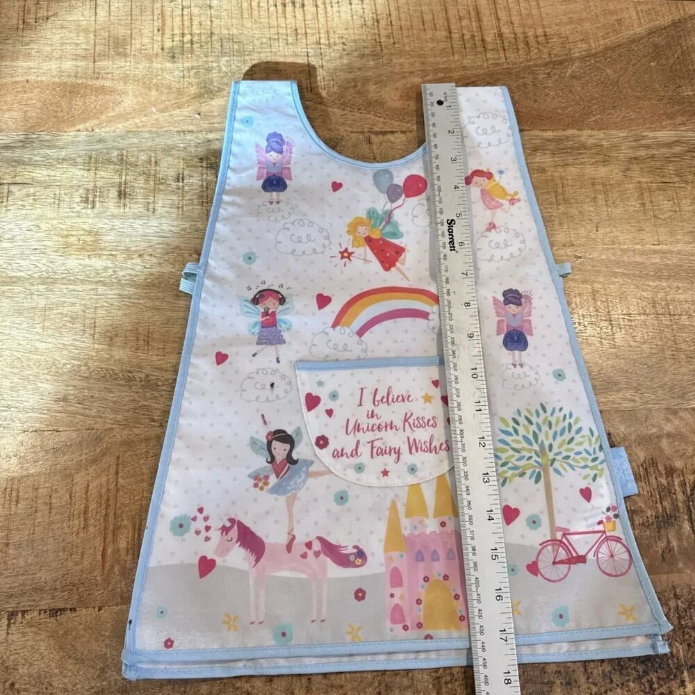 Floss & Rock Fairy Unicorn Tabard Reversible Kids Apron Wipe Clean Painting Bake